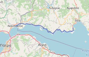 Cycling route in Greece starting from Galaxidi