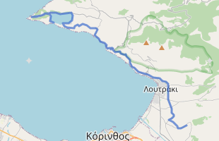 Cycling route in Greece starting from Sport Camp Loutraki