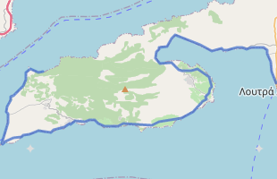 Cycling route in Greece starting from Aidipsos