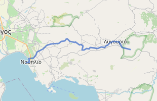 Cycling route in Greece starting from Epidaurus