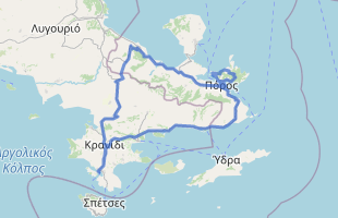 Cycling route in Greece starting from Porto Cheli