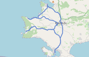 Cycling route in Greece starting from Porto Cheli