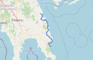 Cycling route in Greece starting from Leonidio
