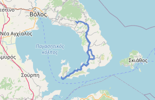 Cycling route in Greece starting from Milies