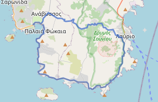 Cycling route in Greece starting from Anavissos