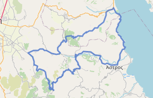 Cycling route in Greece starting from Xiropigado