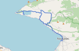 Cycling route in Greece starting from Loutraki