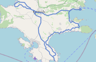 Cycling route in Greece starting from Magnificent Blue Villas